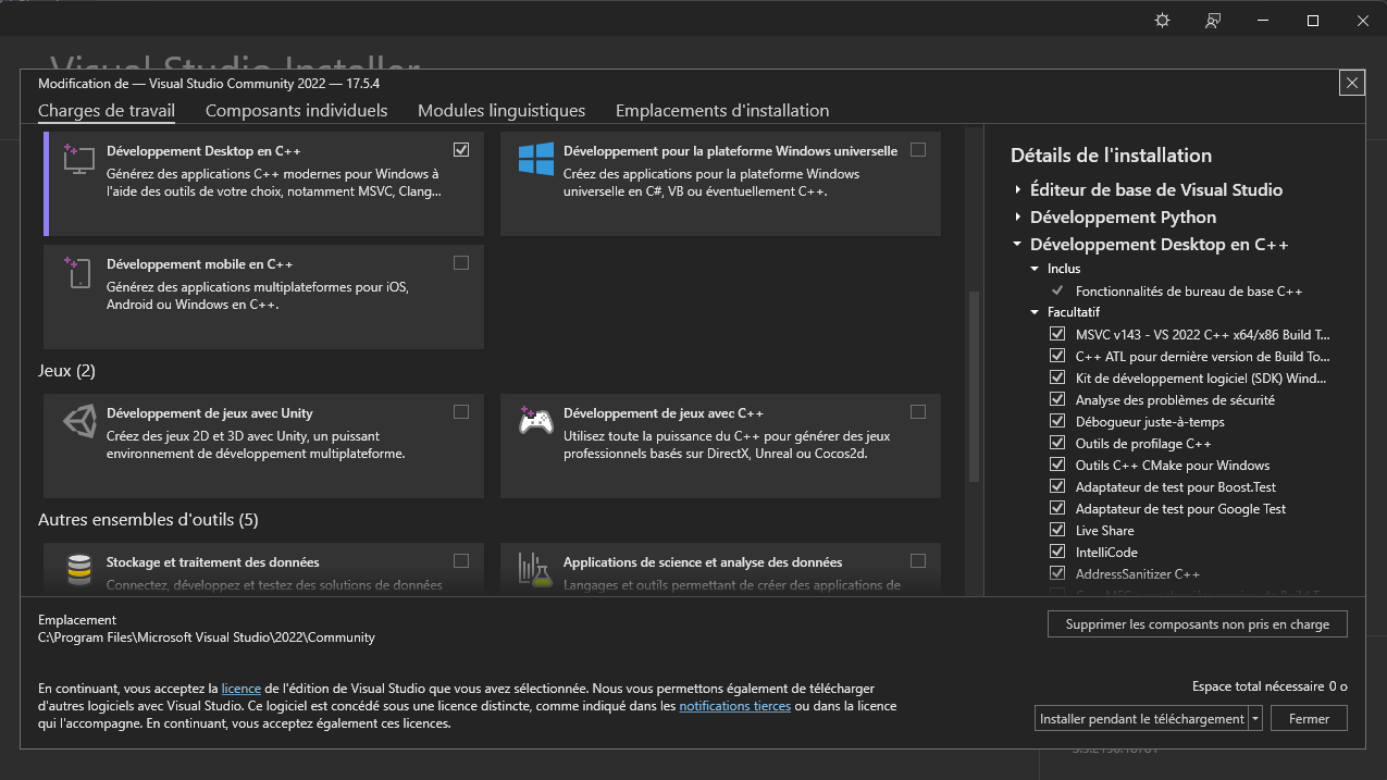 Visual Studio C++ Build Tools installer screenshot